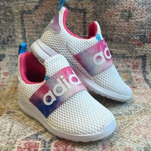 Adidas Lite Racer Adapt Kids' White and Pink Slip-On Sneakers US 8.5